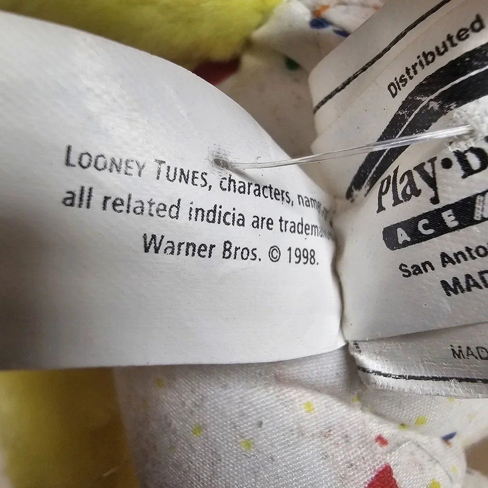 Looney Tunes Tweety Bird Painter Paint Plush Vintage 1998‎